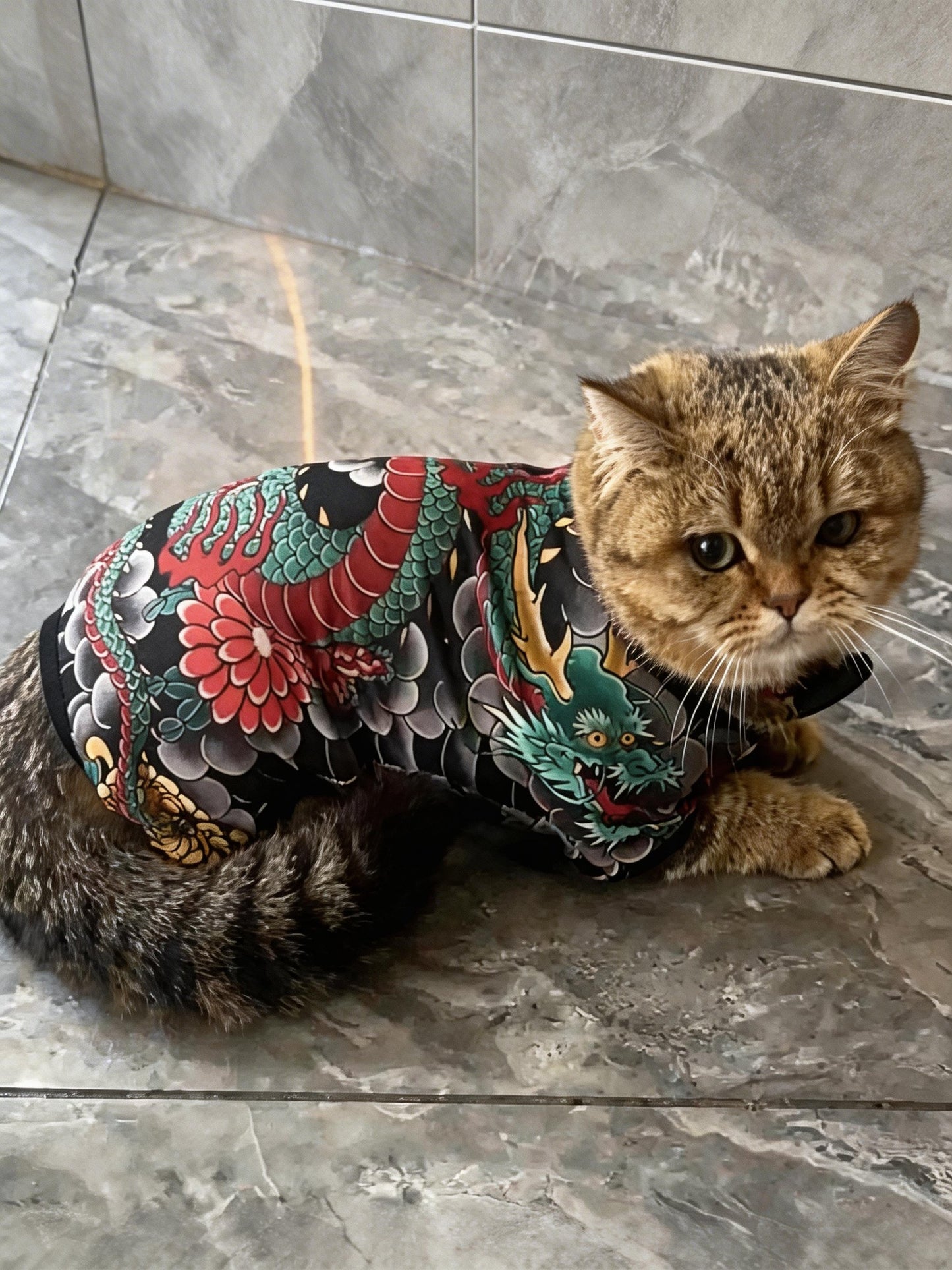 Funny Pet Tattoo Shirt for Cats & Dogs – Personalized Humor Four-Leg T-Shirt, Soft & Comfortable Pet Outfit