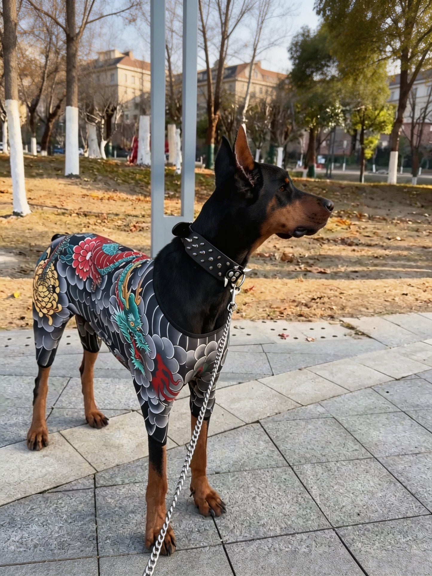 Funny Pet Tattoo Shirt for Cats & Dogs – Personalized Humor Four-Leg T-Shirt, Soft & Comfortable Pet Outfit