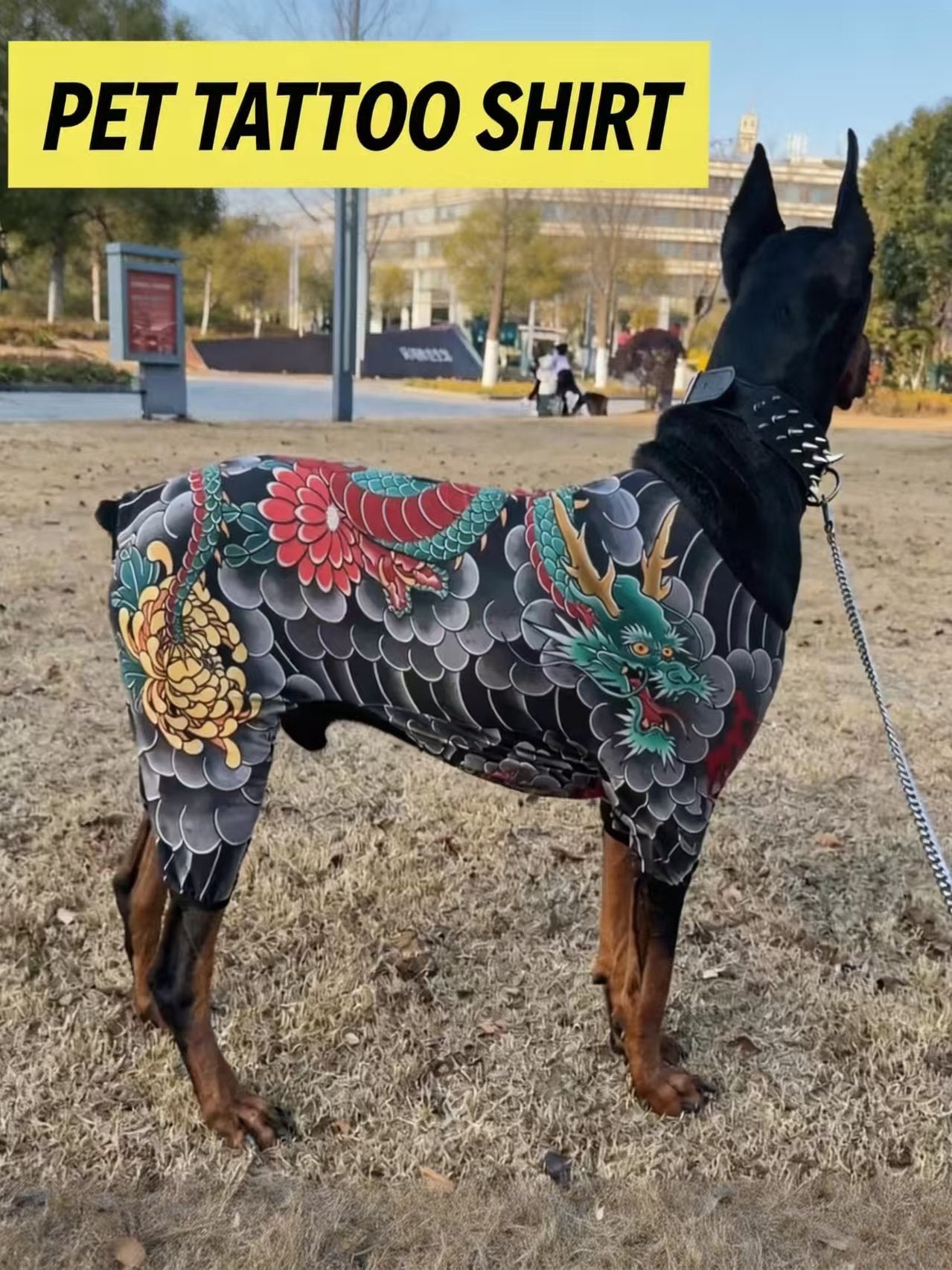 Funny Pet Tattoo Shirt for Cats & Dogs – Personalized Humor Four-Leg T-Shirt, Soft & Comfortable Pet Outfit